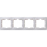 Рамка 4-местная горизонтальная IEK РГ-4-КБ КВАРТА белый - EMK40-K01-DM